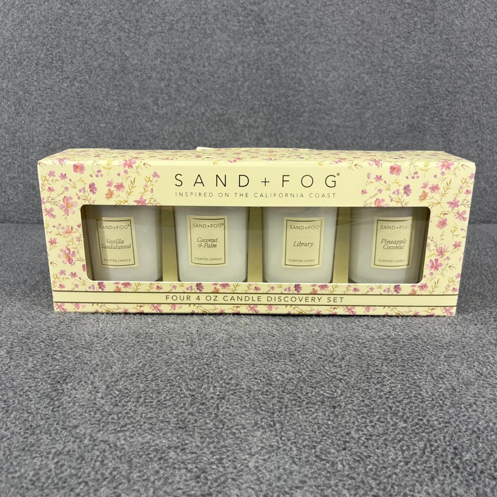 Sand + Fog Candle Discovery Set Unisex 4x4oz Multi Scented Natural Wax Gift Box